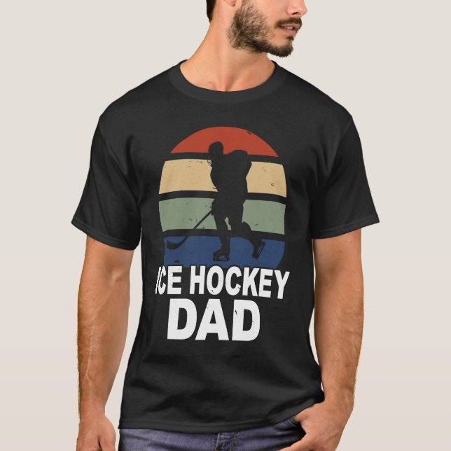 Camiseta Ice hockey game dad daddy ice hockey player (Anverso)
