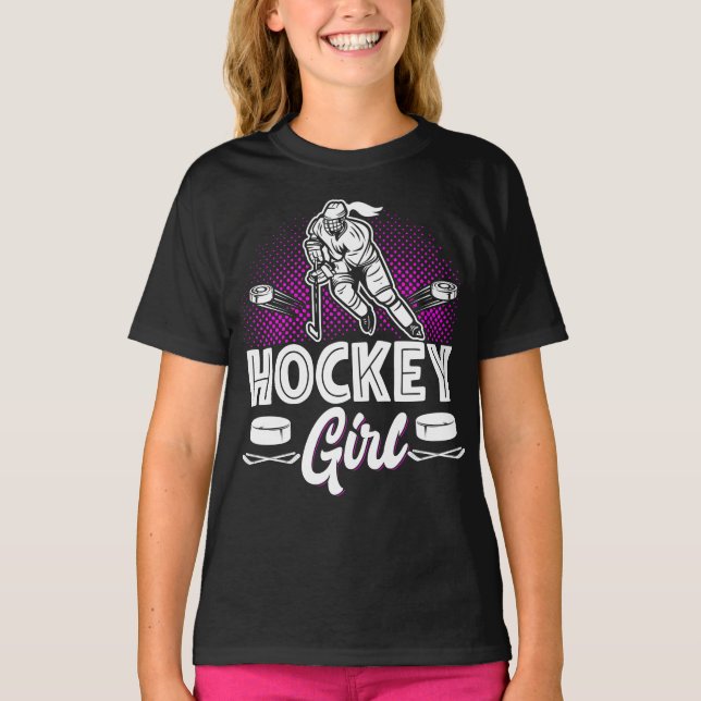 Camiseta Ice Hockey Girl Player Team (Anverso)