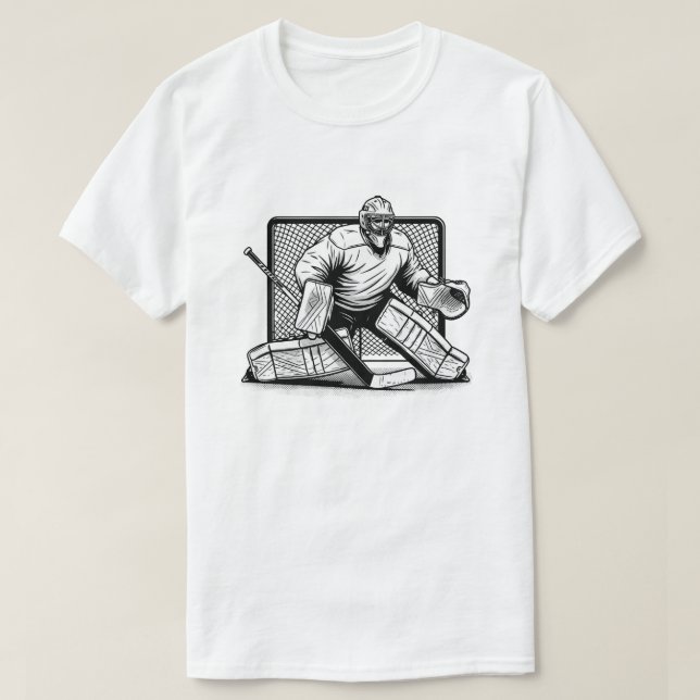 Camiseta Ice Hockey Goalie in Butterfly Stance (Diseño del anverso)