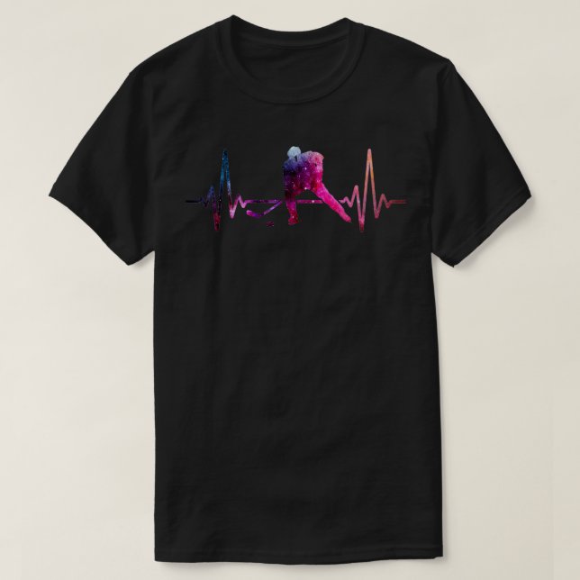 Camiseta Ice Hockey Heartbeat galaxy (Diseño del anverso)