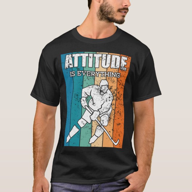 Camiseta Ice Hockey Player Attitude Is Everything (Anverso)