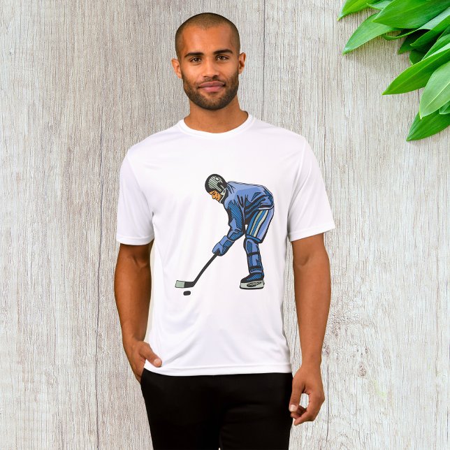 Camiseta Ice Hockey Player in Blue Uniform (Subido por el creador)