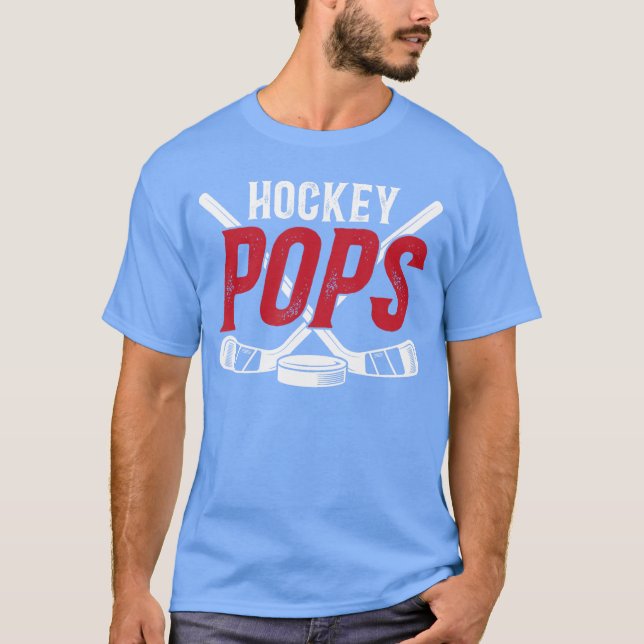 Camiseta Ice Hockey Pops Grandpa Pops of A Hockey Player gi (Anverso)