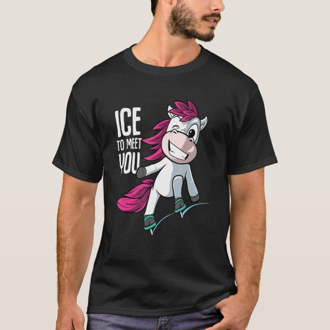 Camiseta Ice Para Conocerte - Skatín De Hielo Unicornio (Anverso)