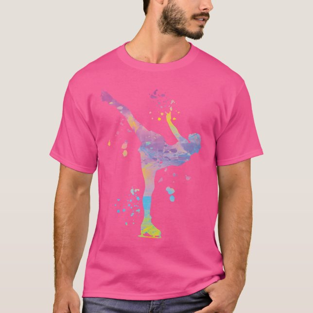 Camiseta Ice Skater Figure Skating Colorful Girls Ice Skati (Anverso)