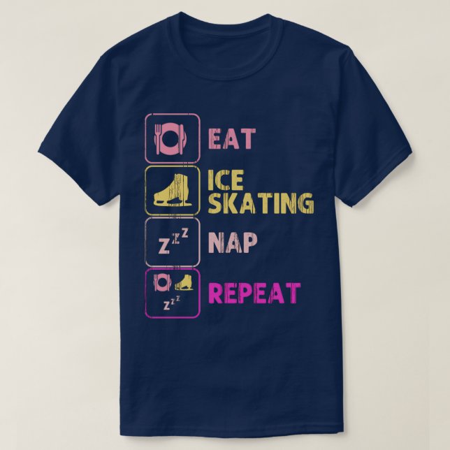 Camiseta Ice Skating Eat Sleep Figure Skater Ice Skater (Diseño del anverso)