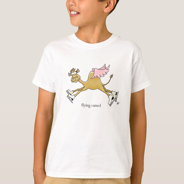 Camiseta Ice Skating Flying Camel (Anverso)
