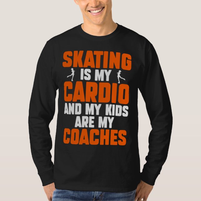 Camiseta Ice Skating Speedskating Mom Cardio and Kids Are M (Anverso)