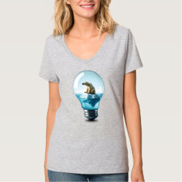 Camiseta Iceberg de bombilla - Oso polar en una bombilla