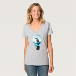 Camiseta Iceberg de bombilla - Oso polar en una bombilla