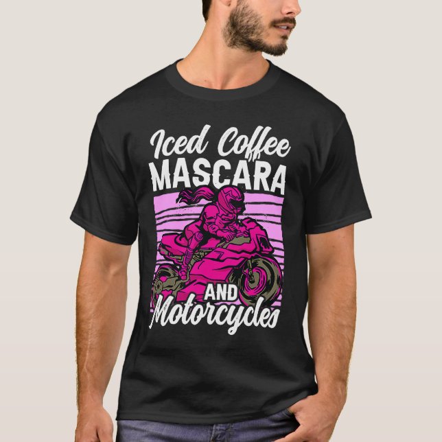 Camiseta Iced Coffee Mascara and motorcycles (Anverso)