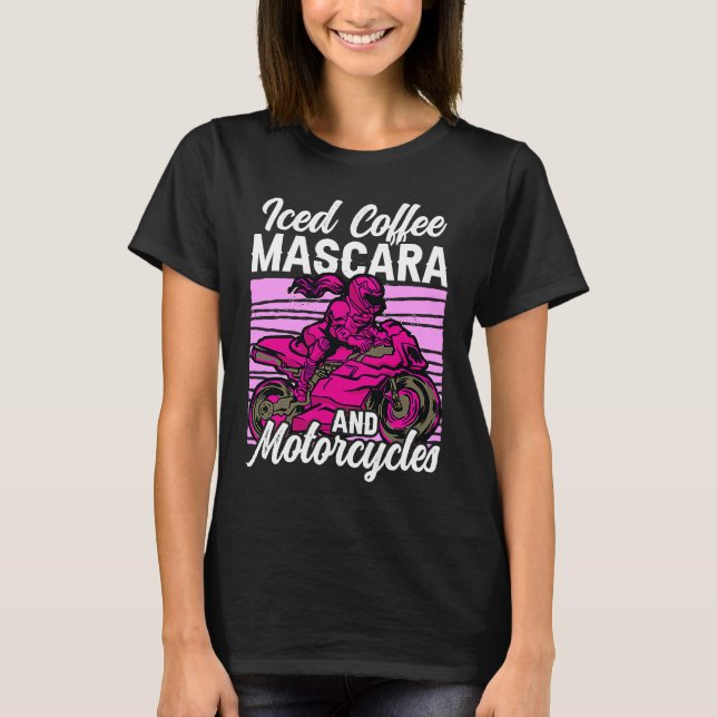 Camiseta Iced Coffee Mascara and motorcycles (Anverso)