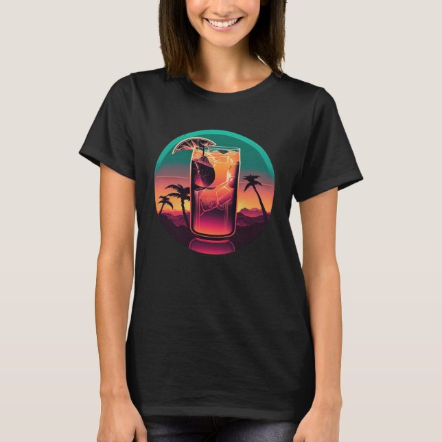 Camiseta Iced Tea Synthwave 80s Retrowave Aesthetic  2 (Anverso)