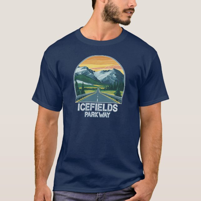 Camiseta Icefields Parkway Alberta Canadá Vista (Anverso)