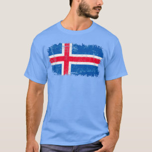 Camiseta Iceland Flag Distressed