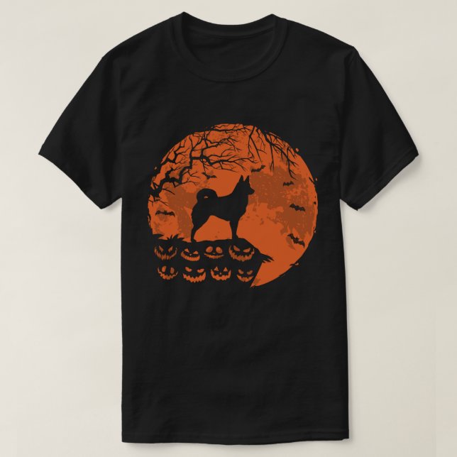 Camiseta Icelandic Sheepdo And Moon Halloween Dog Lover (Diseño del anverso)