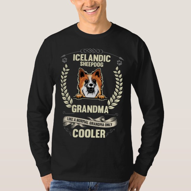 Camiseta Icelandic Sheepdog Grandma Like A Normal Grandma O (Anverso)