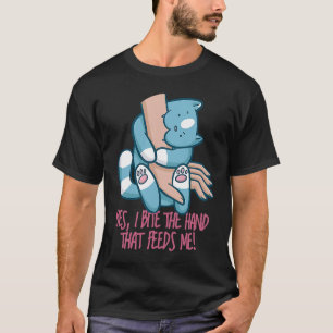 Camiseta Ich beiße die Hand die mich FEEDT Cat Cita