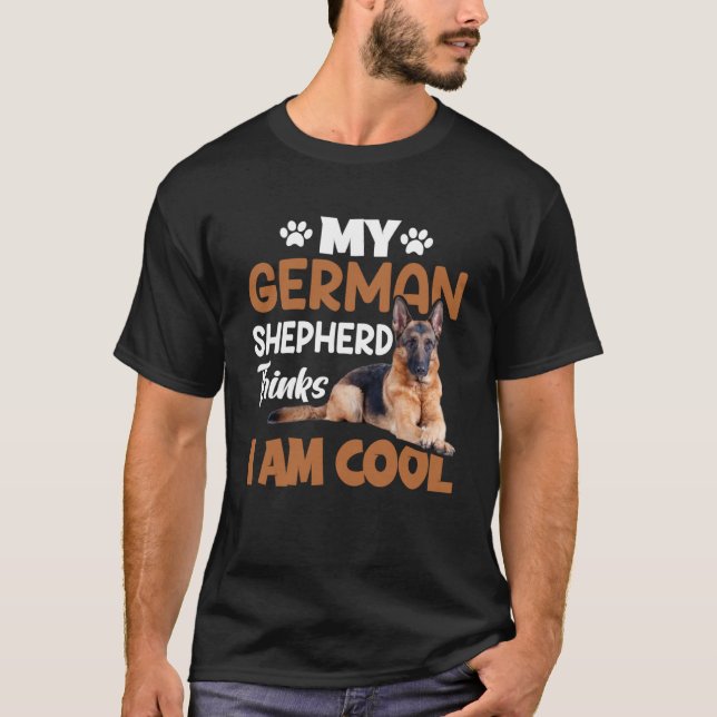 Camiseta Ich bin cool Pastor Alemán K9 (Anverso)