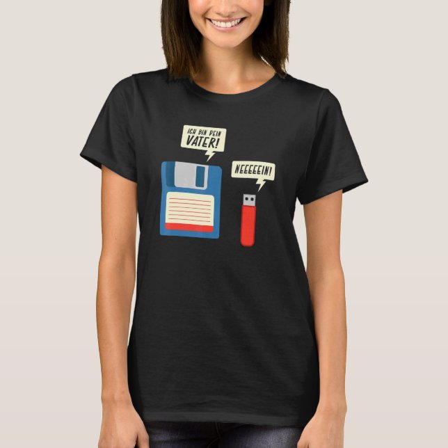 Camiseta Ich Bin Dein Vater Diskette Usb Stick Siguiente Ge (Anverso)