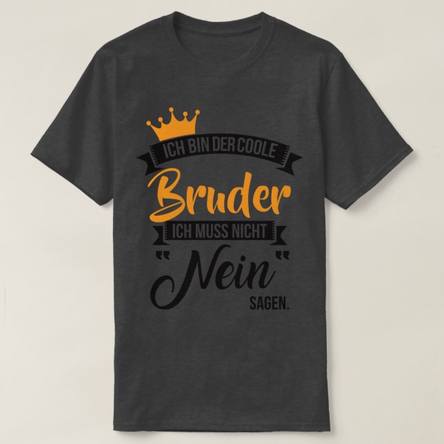 Camiseta Ich bin der coole bruder 1 (Diseño del anverso)