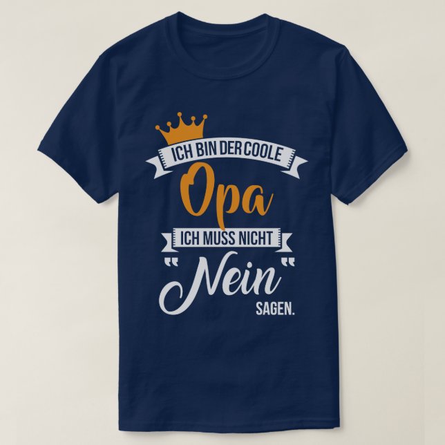 Camiseta Ich bin der coole opa (Diseño del anverso)