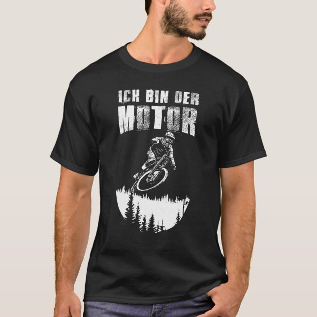 Camiseta Ich Bin Der Motor Mountain Bicicleta Mtb Anti E Bi (Anverso)