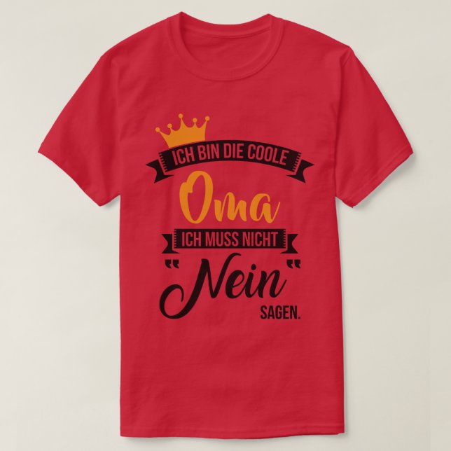 Camiseta Ich bin die coole oma (Diseño del anverso)