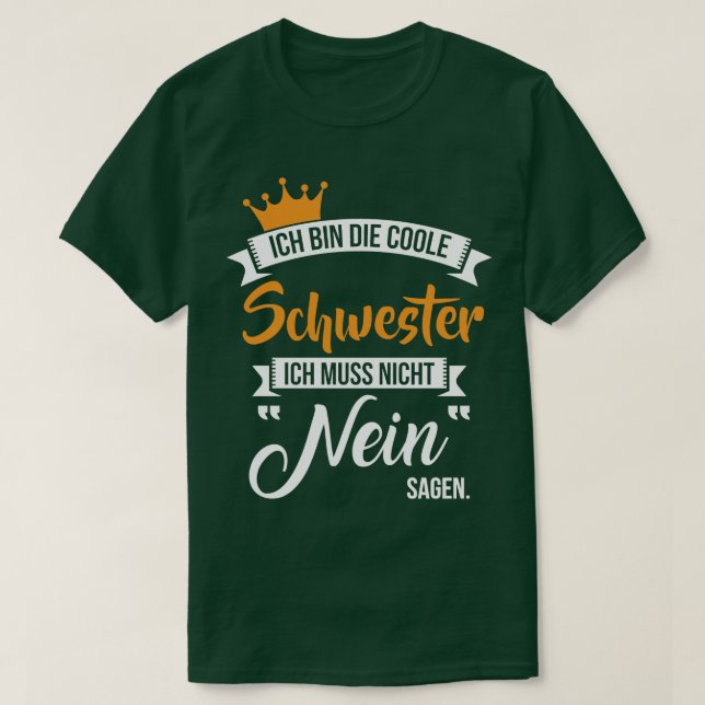 Camiseta Ich bin die coole schwester 1 (Diseño del anverso)