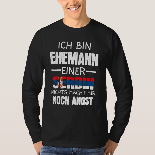 Camiseta Ich Bin Ehemann Einer Serbin Serbia (Anverso)