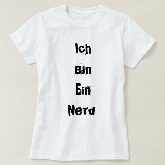 Camiseta Ich Bin Ein Nerd (Diseño del anverso)
