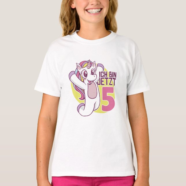 Camiseta Ich Bin Jetzt 5 Unicorn (Anverso)