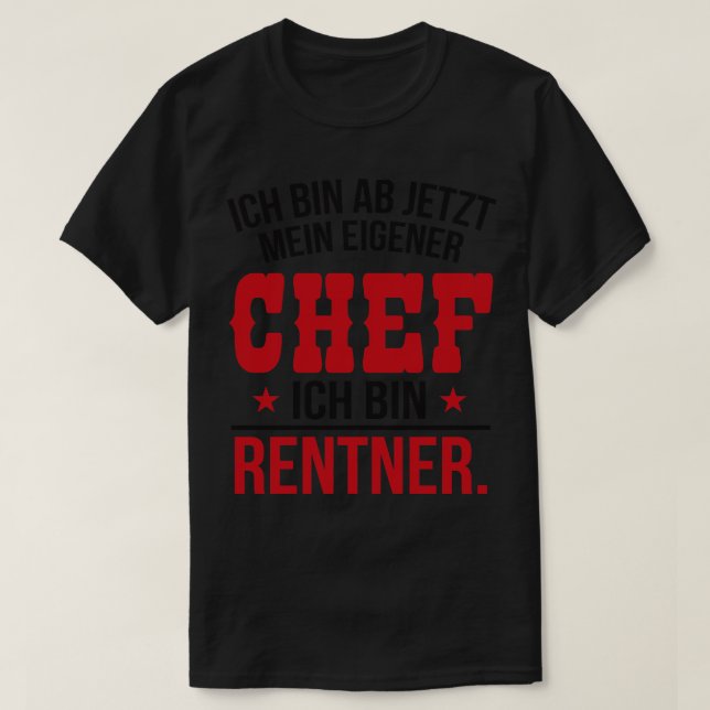Camiseta Ich bin rentner (Diseño del anverso)