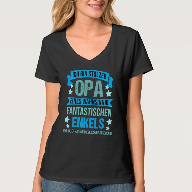 Camiseta Ich Bin Stolzer Opa Abuelos Que Dicen (Anverso)