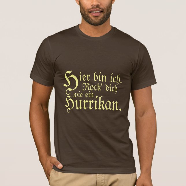 Camiseta Ich del compartimiento de Hier. Ein Hurrikan. del (Anverso)
