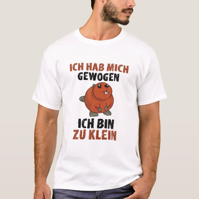 Camiseta Ich Habe Mich Gewogen Bin Zu Klein Cute Flannelett (Anverso)