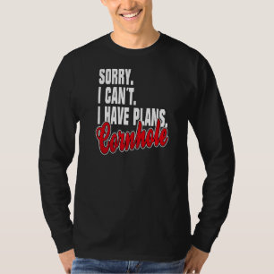 Camiseta Ich habe Pläne Cornhole conjunto de instrucciones
