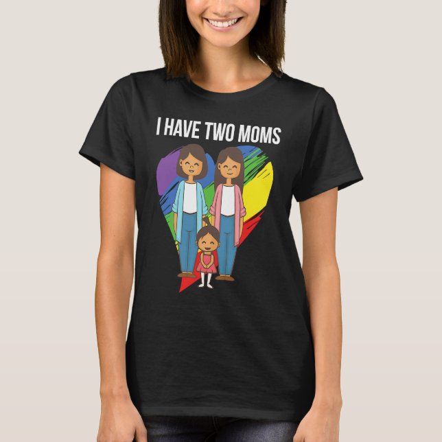 Camiseta Ich habe zwei Mütter Papas Rainbow Family LGBT Mam (Anverso)