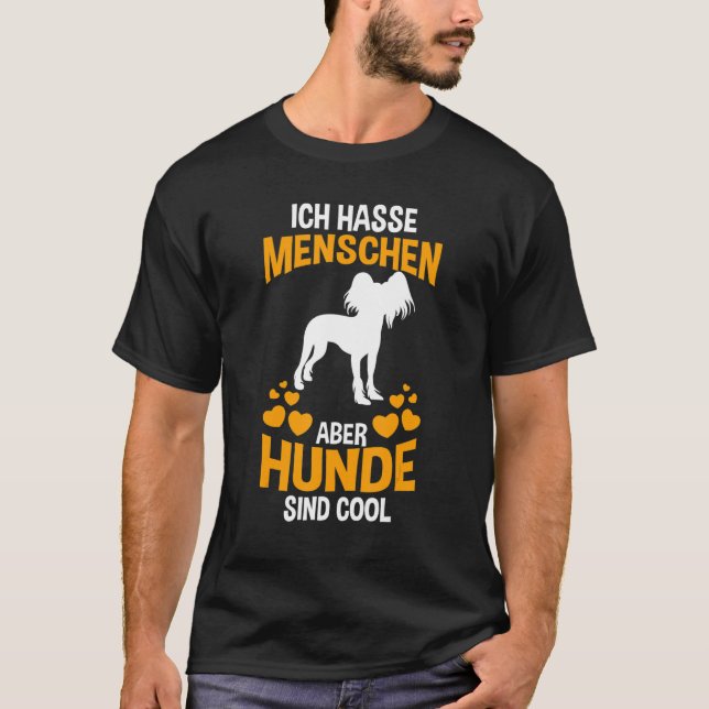Camiseta Ich hasse Menschen aber Hunde sind tolle (Anverso)