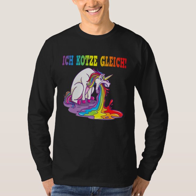 Camiseta Ich Kotz Ggleich Unicorn Espía Mal (Anverso)
