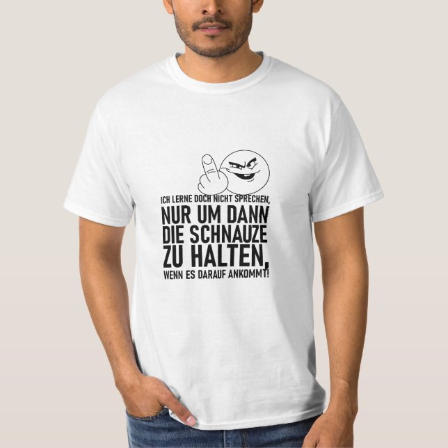 CAMISETA ICH LERNE DOCH NICHT SPRECHEN (Anverso)