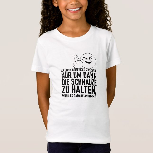 CAMISETA ICH LERNE DOCH NICHT SPRECHEN (Anverso)