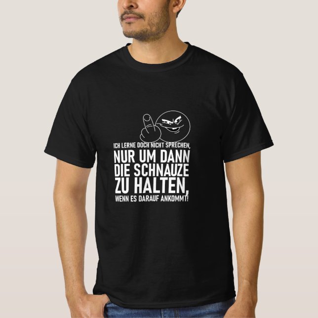 CAMISETA ICH LERNE DOCH NICHT SPRECHEN (Anverso)