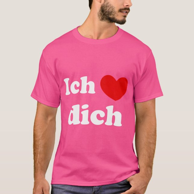 Camiseta Ich Liebe Dich Te Amo Alemán (Anverso)