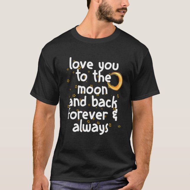Camiseta Ich liebe dich zum Mars und zurück Astronomie (Anverso)