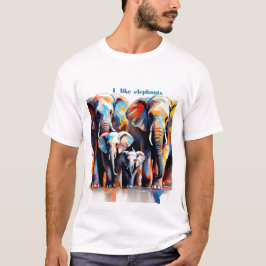 Camiseta Ich liebe Elefanten
