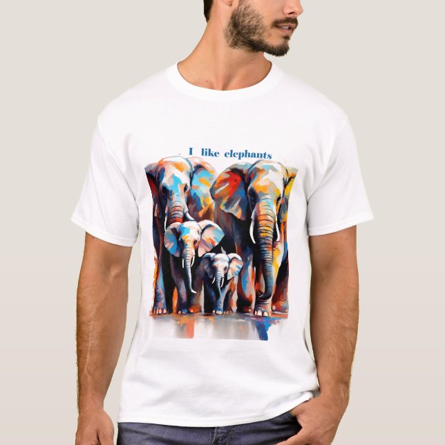 Camiseta Ich liebe Elefanten (Anverso)