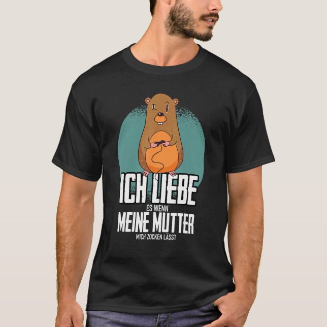 Camiseta Ich Liebe Es Wenn Meine Mama Mich Zocken Lösst Gam (Anverso)
