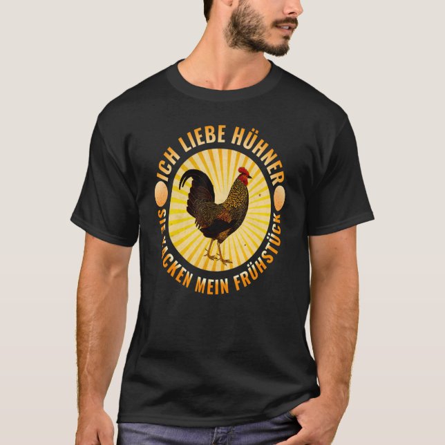 Camiseta Ich liebe HNER sie KACKEN MY BREAKFAST CHIHNER H (Anverso)