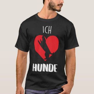 Camiseta Ich Liebe Hunde – Einfach und Klar